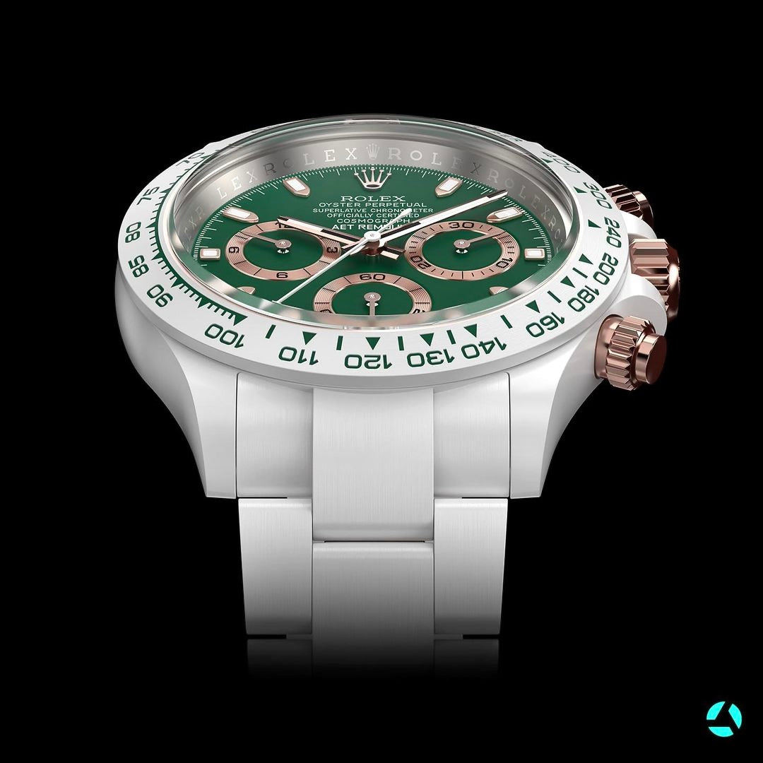 AET REMOULD Rolex Ceramic Daytona BRITISH RACING GREEN | WORLDTIMER