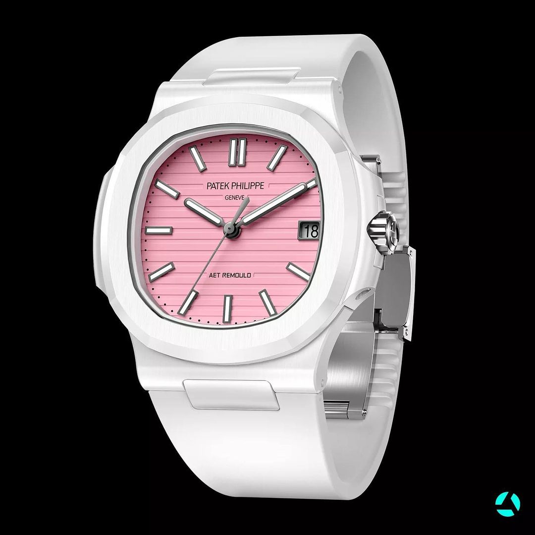 AET REMOULD Patek Nautilus 5711 SPIAGGIA ROSA | WORLDTIMER