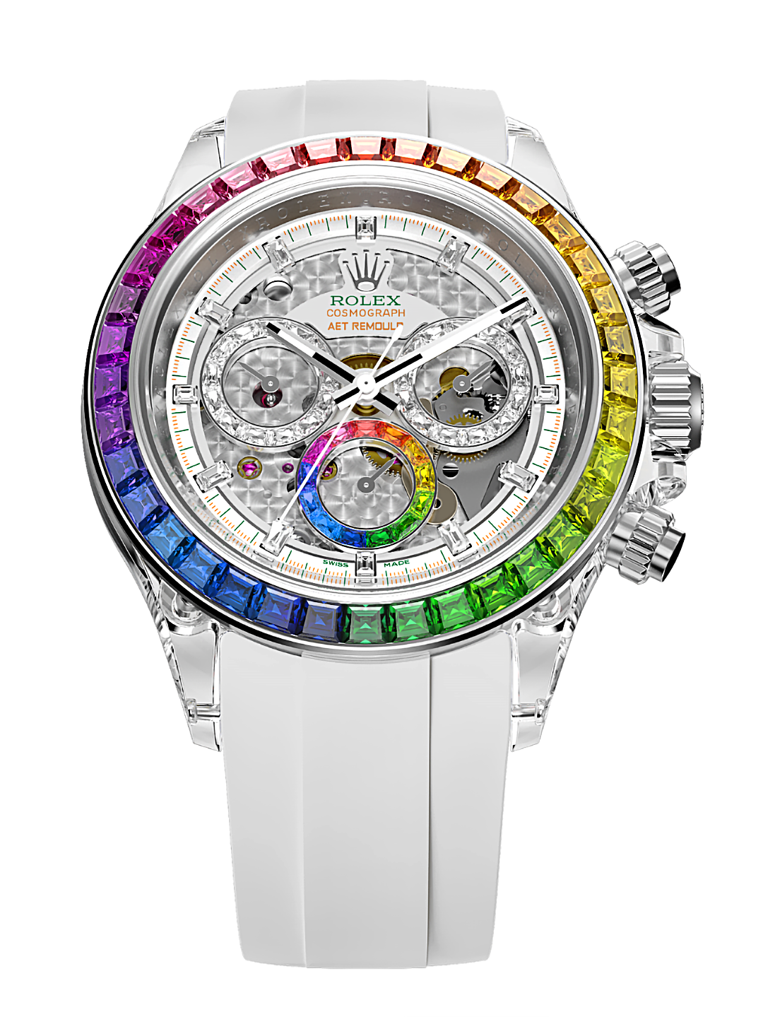 Rainbow Rolex Daytona AET REMOULD POLARIS SWIRL (SAPPHIRE) 劳力士彩虹圈 彩虹迪通拿 | WORLDTIMER