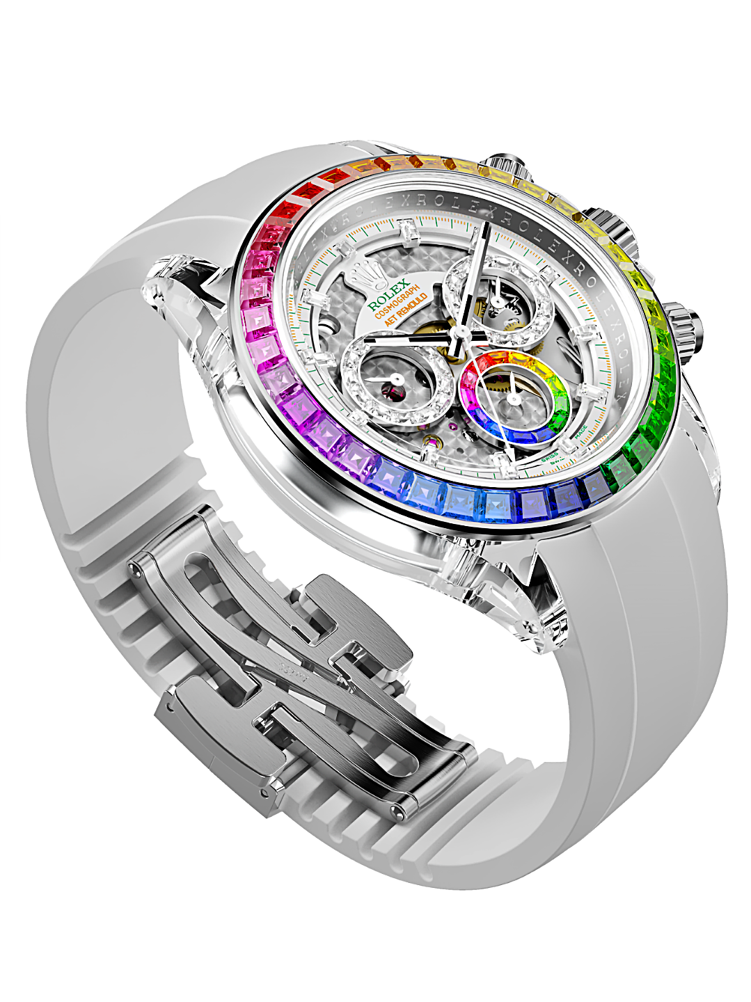 Rolex Rainbow Daytona AET REMOULD POLARIS SWIRL (SAPPHIRE) 劳力士彩虹圈 彩虹迪 | WORLDTIMER