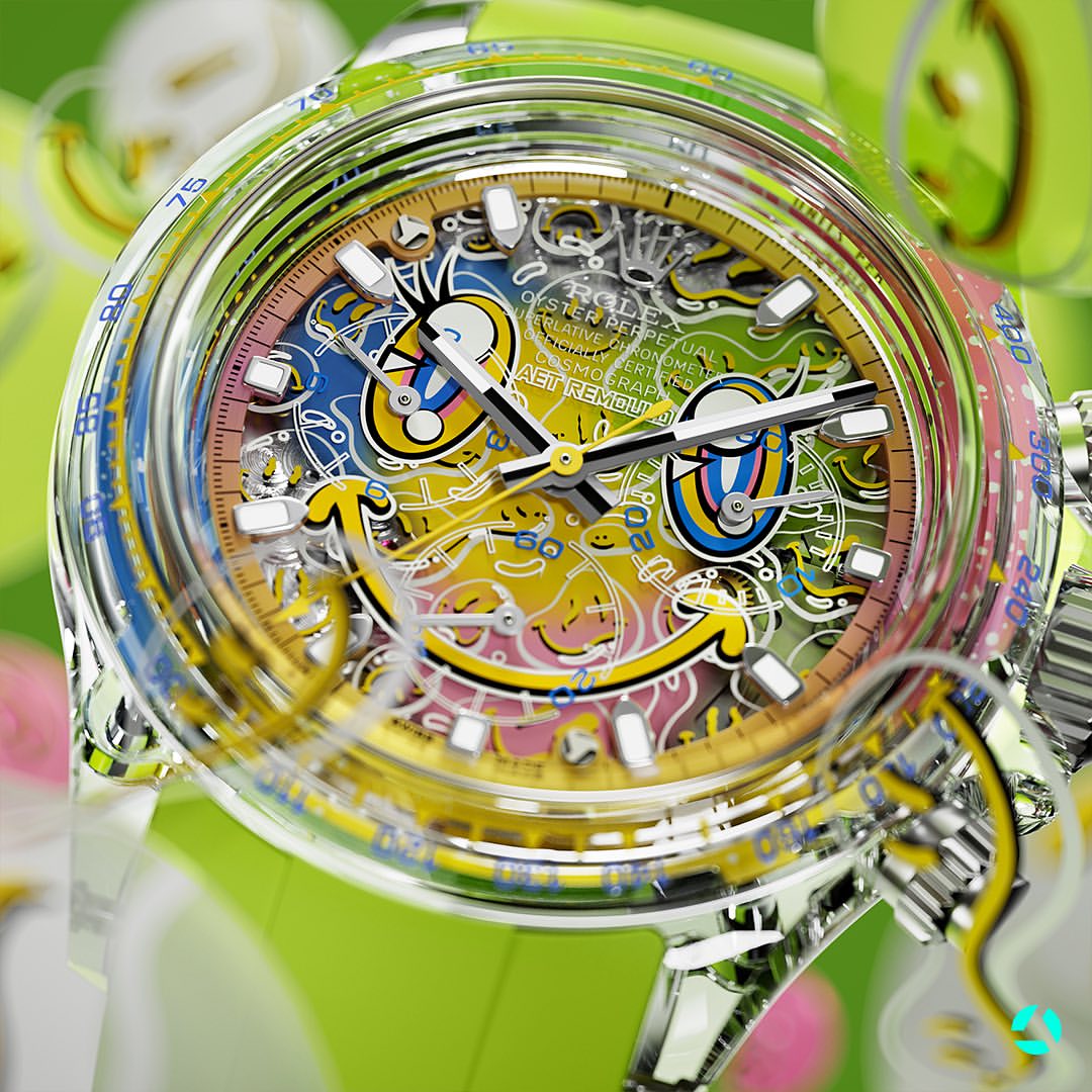 AET REMOULD Rolex Daytona SMILE Sapphire Watch 劳力士迪通拿 蓝宝石水晶透明手表 | WORLDTIMER