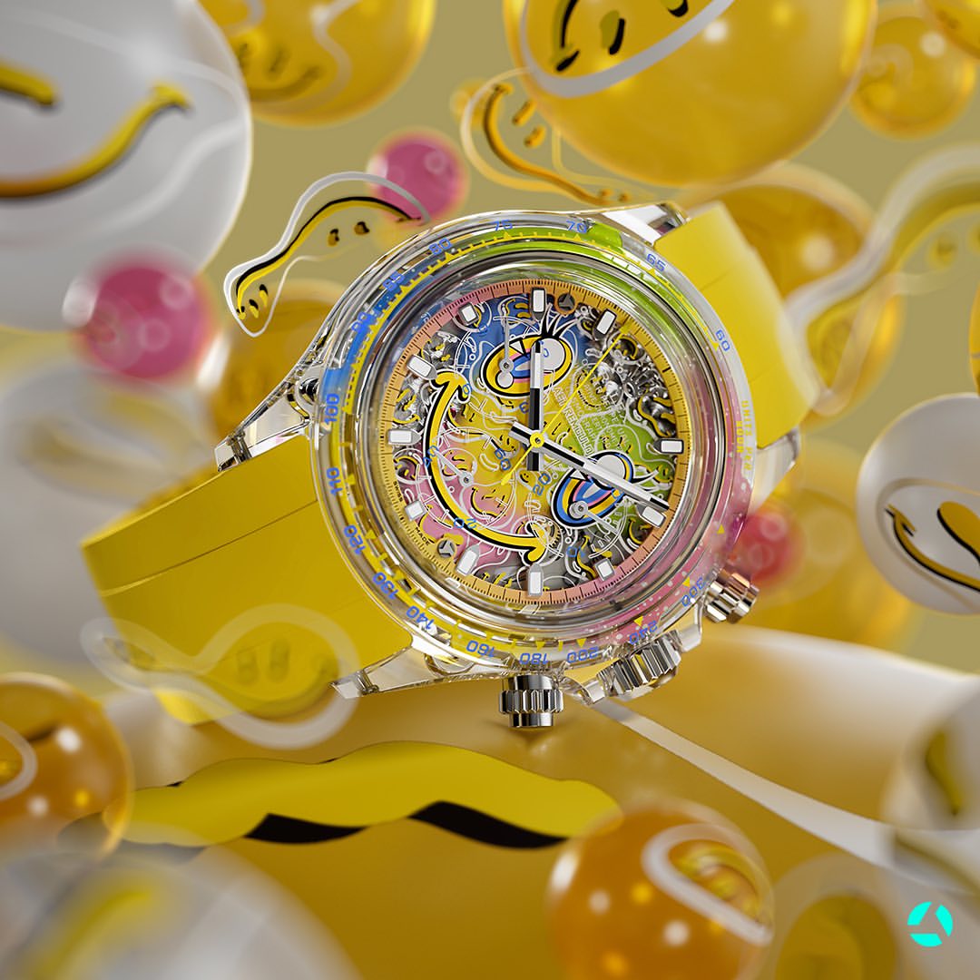 AET REMOULD Rolex Daytona SMILE Sapphire Watch 劳力士迪通拿 蓝宝石水晶透明手表 | WORLDTIMER