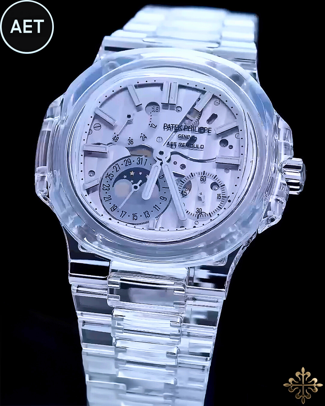 The AET REMOULD Full Sapphire Patek Nautilus 5712: The Pinnacle of Timepiece Brilliance | 终极代表作:百达翡丽金鹰 蓝宝石全透明 Nautilus 5712 | WORLDTIMER
