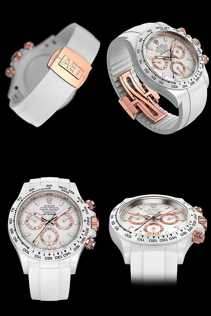 AET REMOULD Rolex Daytona PLATINUM-COLORED CLASSIC (RUBBER STRAP) 勞力士 地通拿 | WORLDTIMER