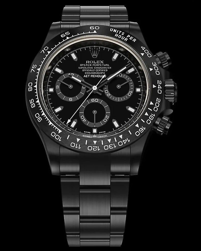 AET REMOULD Rolex Daytona BLACK CLASSIC Full Ceramic Watch | WORLDTIMER