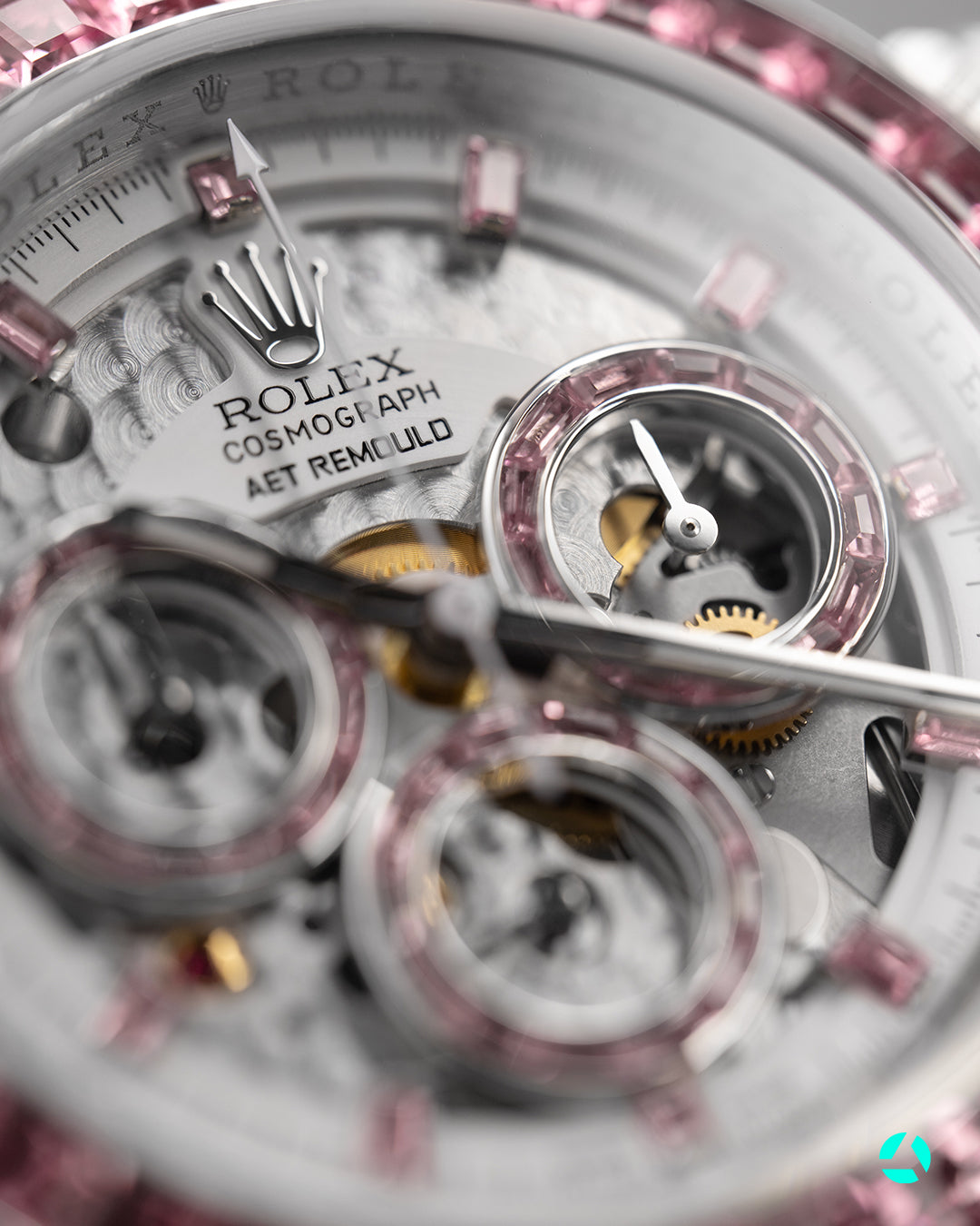 Full Sapphire Rolex Daytona AET REMOULD ROSE FANTASY 全透明勞力士 藍寶石地通拿 腕錶 | WORLDTIMER