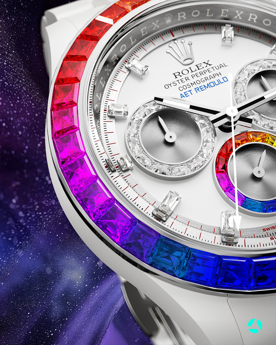 Rolex Daytona AET Remould POLARIS SWIRL (WHITE) 劳力士彩虹迪 | WORLDTIMER