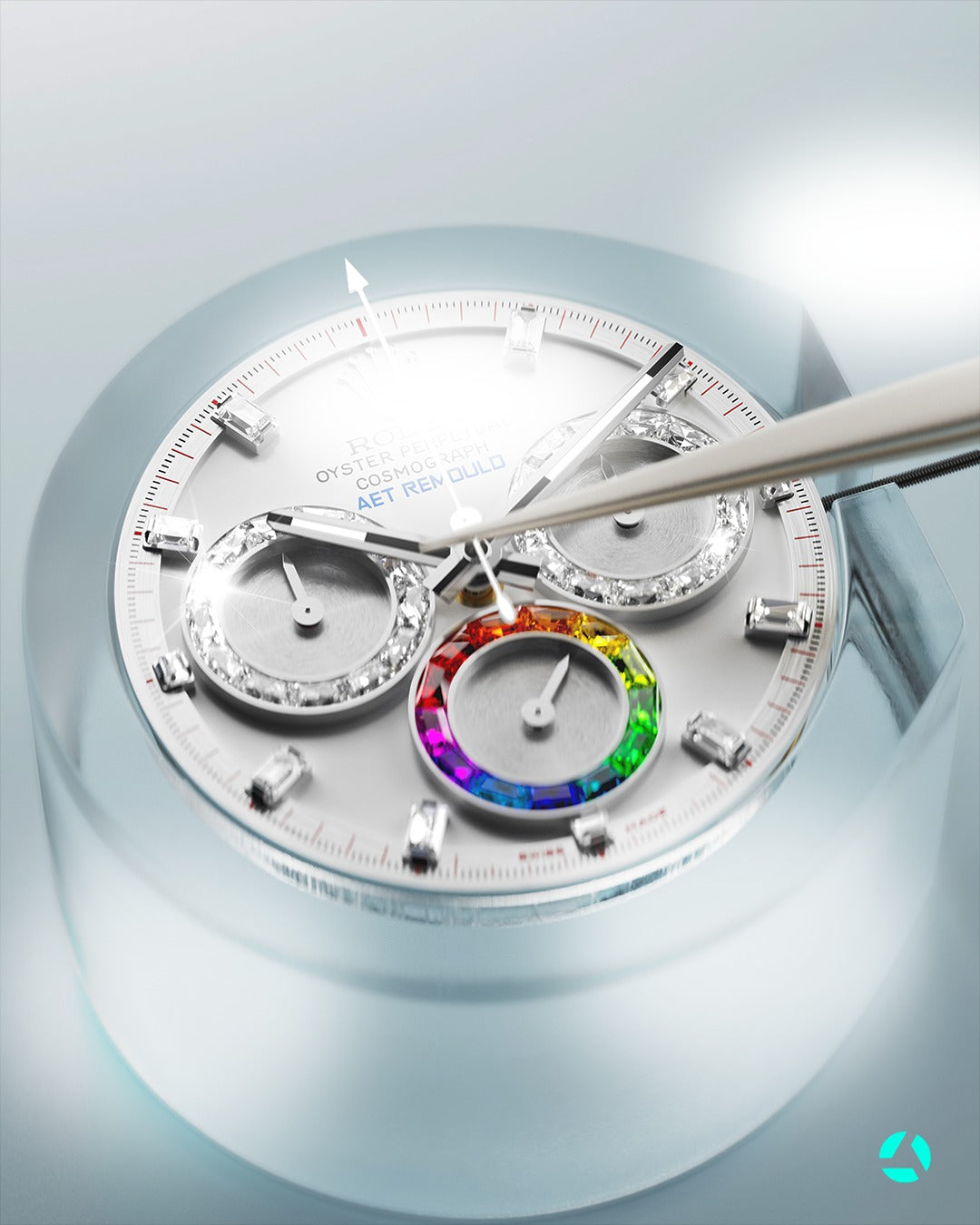 Rolex Rainbow Daytona AET Remould POLARIS SWIRL (WHITE) 劳力士彩虹 迪通拿彩虹圈 | WORLDTIMER