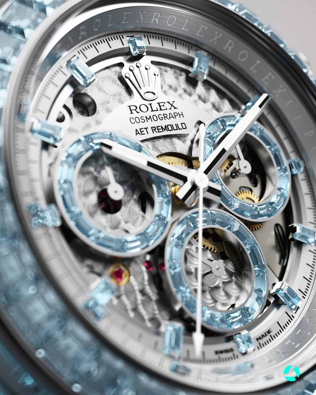 AET REMOULD Rolex Sapphire Daytona AZURE ELEGANCE 水晶勞力士 藍寶石地通拿 | WORLDTIMER