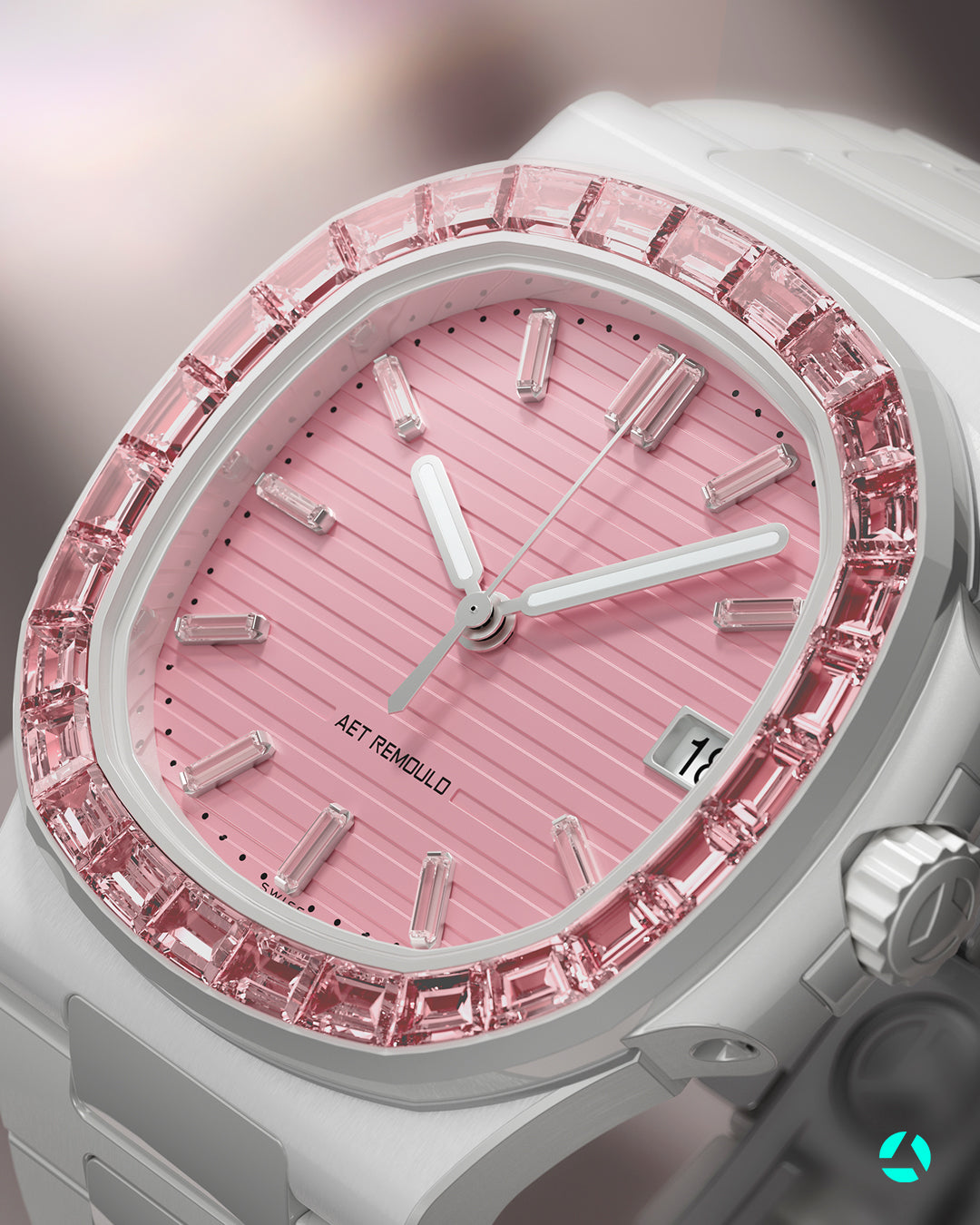AET REMOULD 5711 Patek Nautilus ROSEFLARE White 百達翡麗Nautilus 5711 白色全陶瓷手錶 | WORLDTIMER