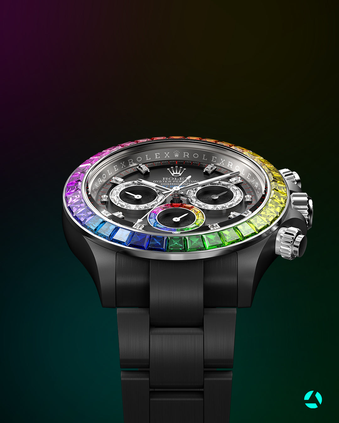 AET Remould Rolex Daytona POLARIS SWIRL (BLACK) 勞力士 彩虹圈地通拿 | WORLDTIMER