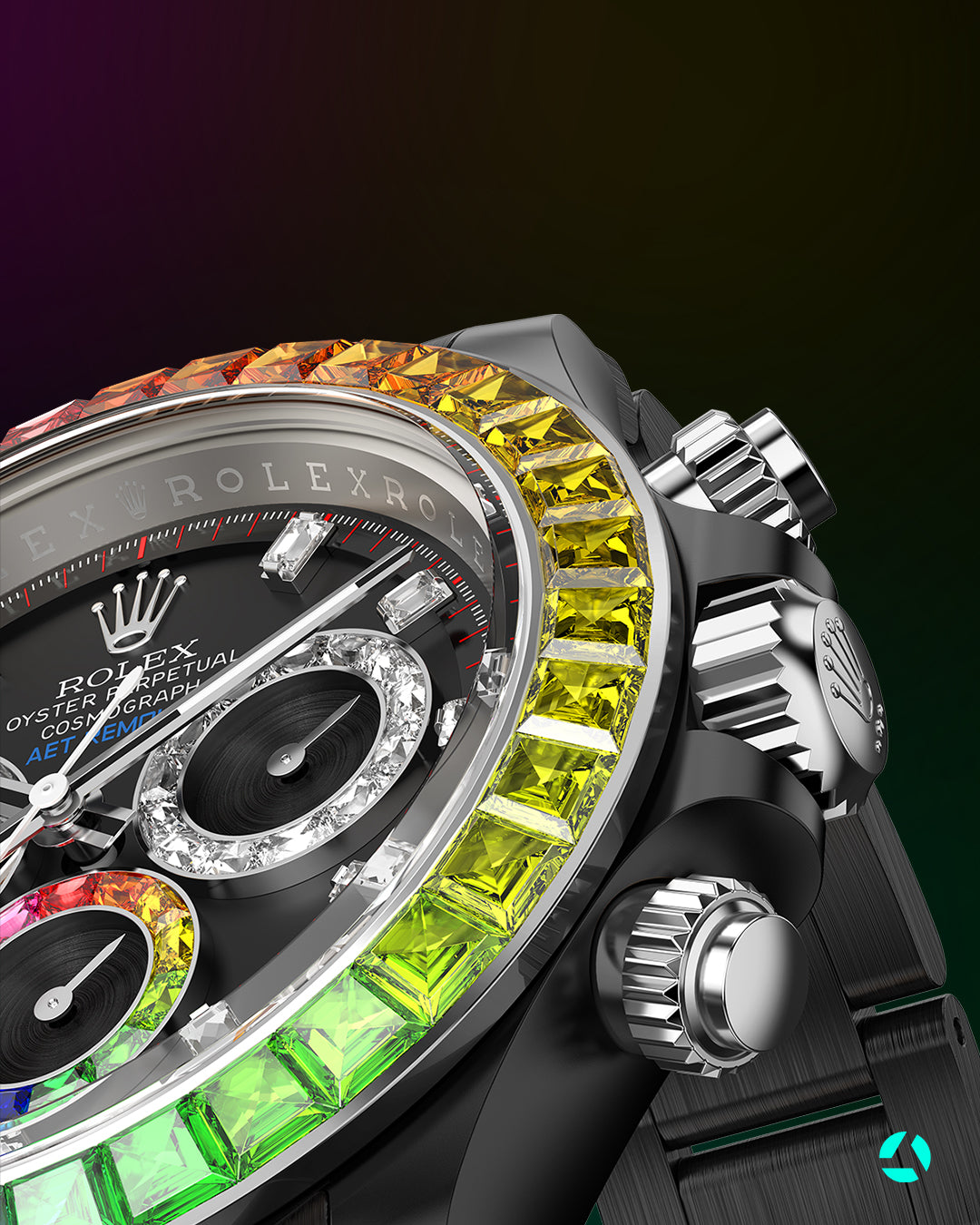 AET REMOULD POLARIS SWIRL (BLACK) Rolex Daytona 勞力士彩虹圈 地通拿 | WORLDTIMER