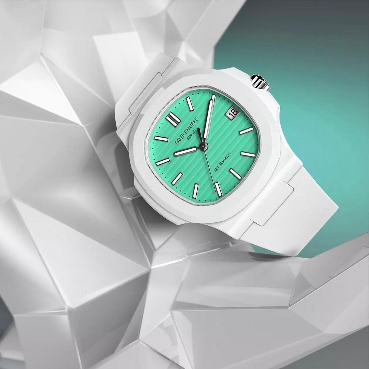 AET REMOULD Patek Philippe Nautilus 5711 BISCAY GREEN | WORLDTIMER