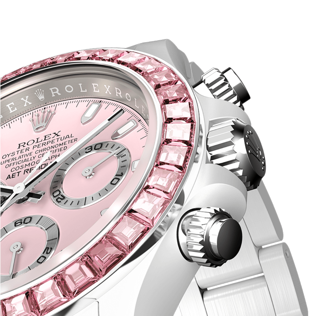 AET REMOULD Rolex Daytona PINK GEMSTONE CERAMIC | WORLDTIMER