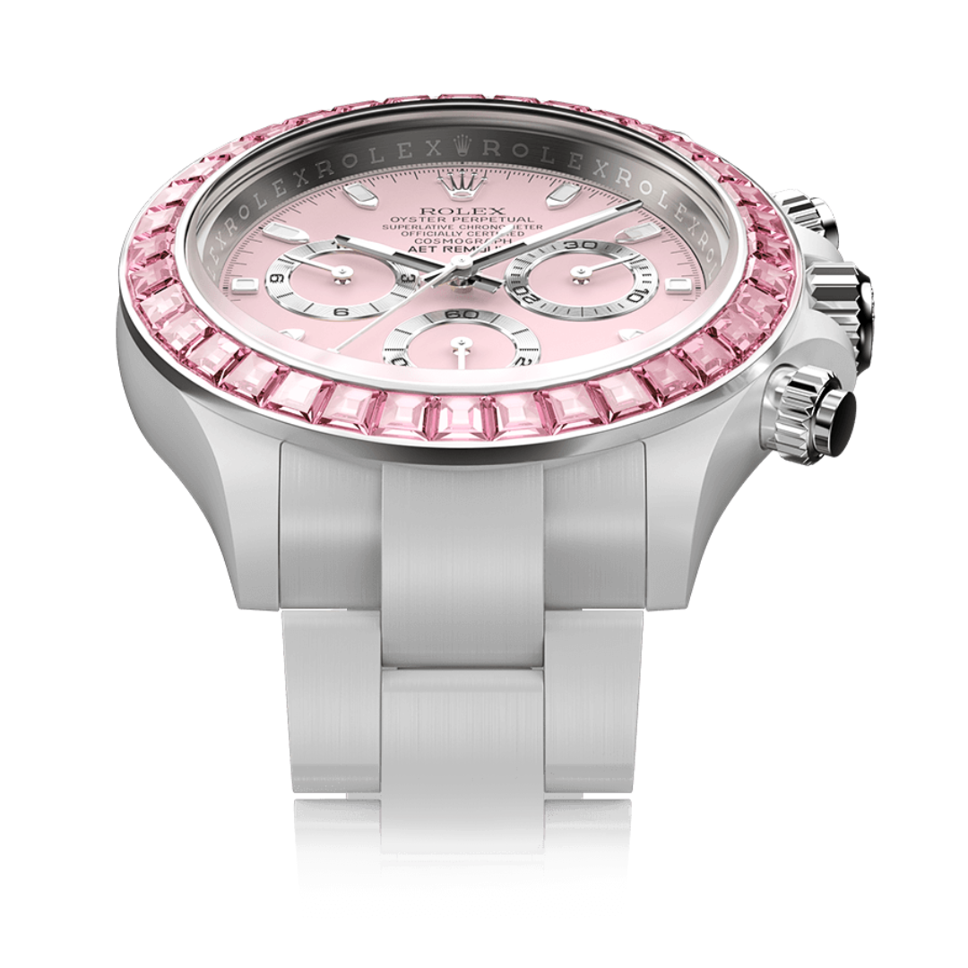AET REMOULD Rolex Daytona PINK GEMSTONE CERAMIC | WORLDTIMER
