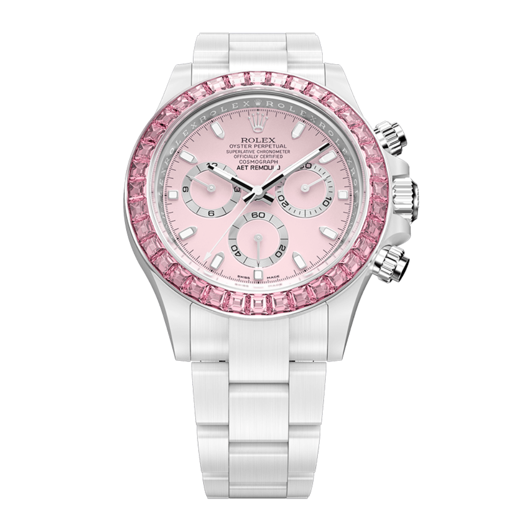 AET REMOULD Rolex Daytona PINK GEMSTONE CERAMIC | WORLDTIMER