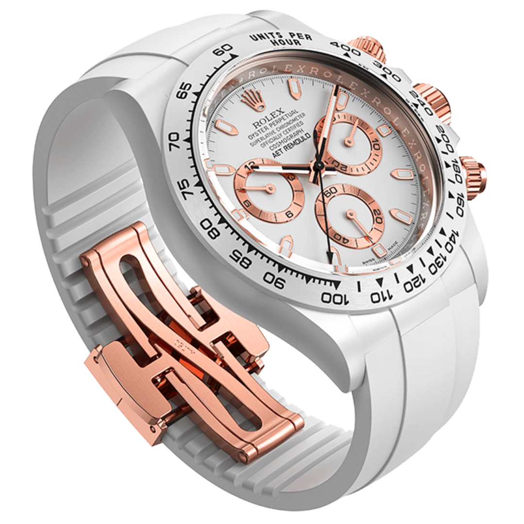 AET REMOULD Rolex Daytona PLATINUM-COLORED CLASSIC (RUBBER STRAP) 勞力士 地通拿 | WORLDTIMER