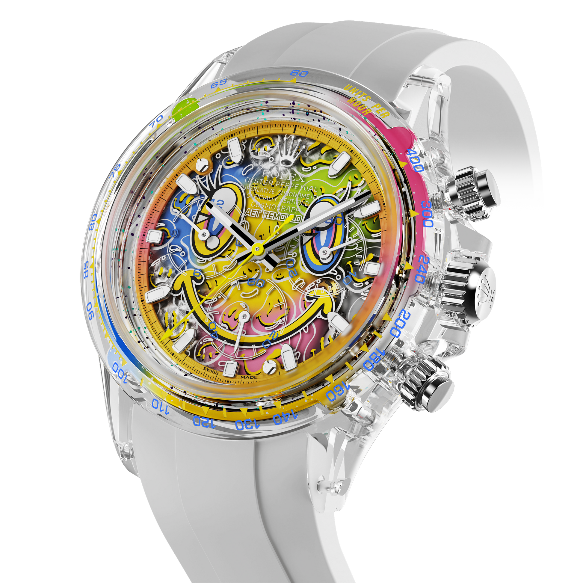 Rolex Daytona AET Remould SMILE Sapphire Watch 勞力士地通拿 藍寶石水晶透明手錶 | WORLDTIMER