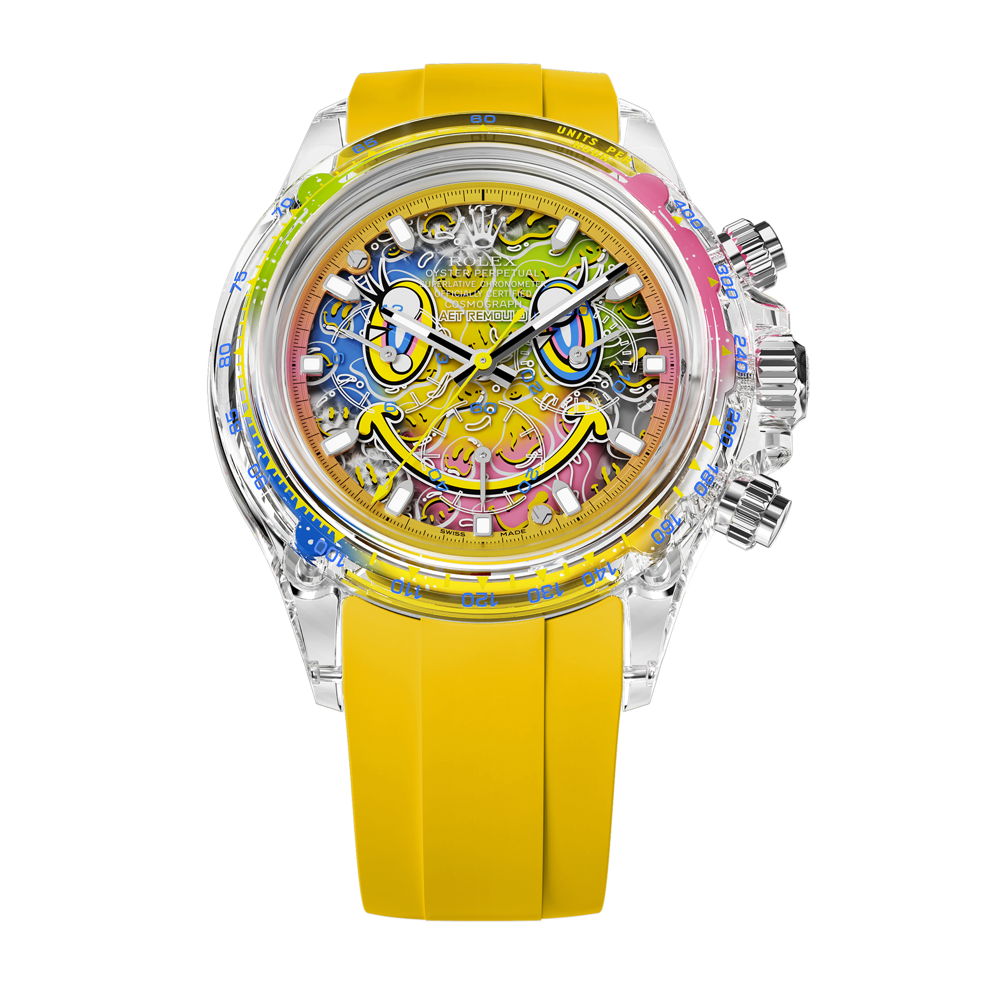 Rolex Daytona AET Remould SMILE Sapphire Watch 劳力士迪通拿 蓝宝石水晶透明手表 | WORLDTIMER