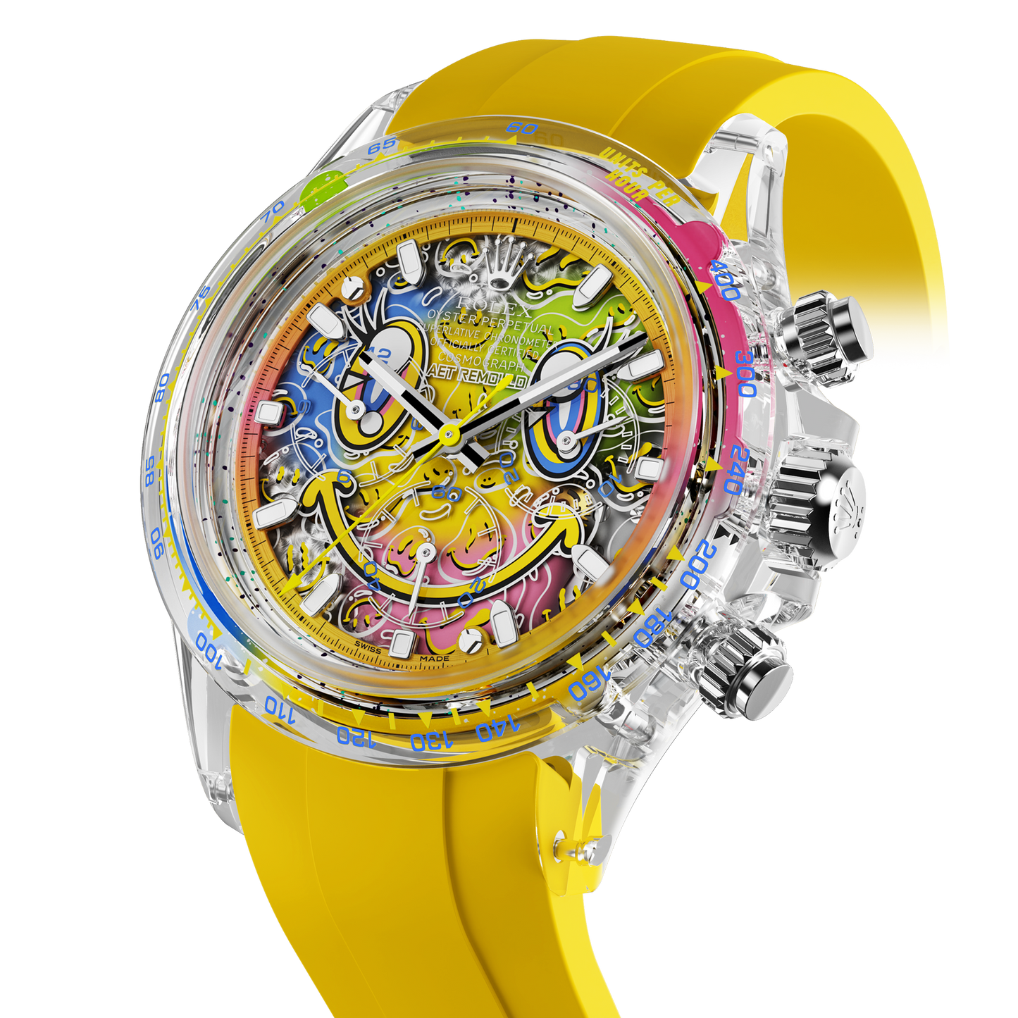 Rolex Daytona AET Remould SMILE Sapphire Watch 劳力士迪通拿 蓝宝石水晶透明手表 | WORLDTIMER