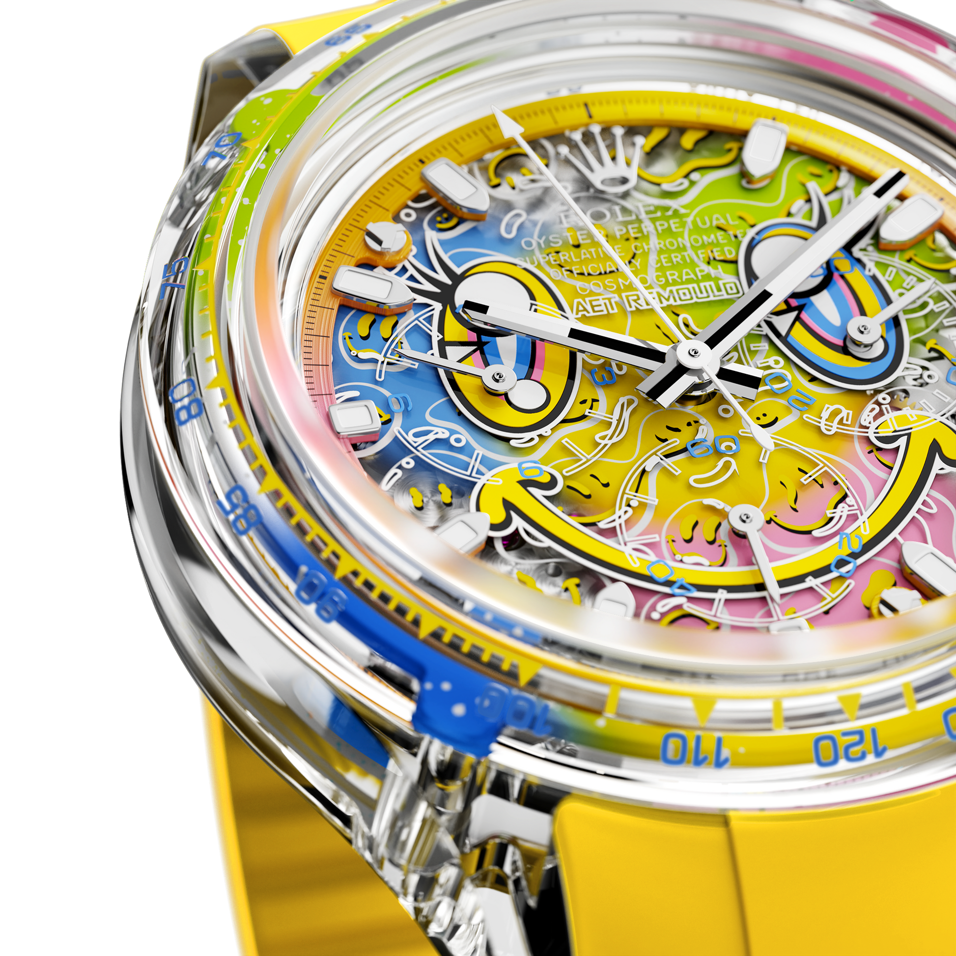 Rolex Daytona AET Remould SMILE Sapphire Watch 劳力士迪通拿 蓝宝石水晶透明手表 | WORLDTIMER