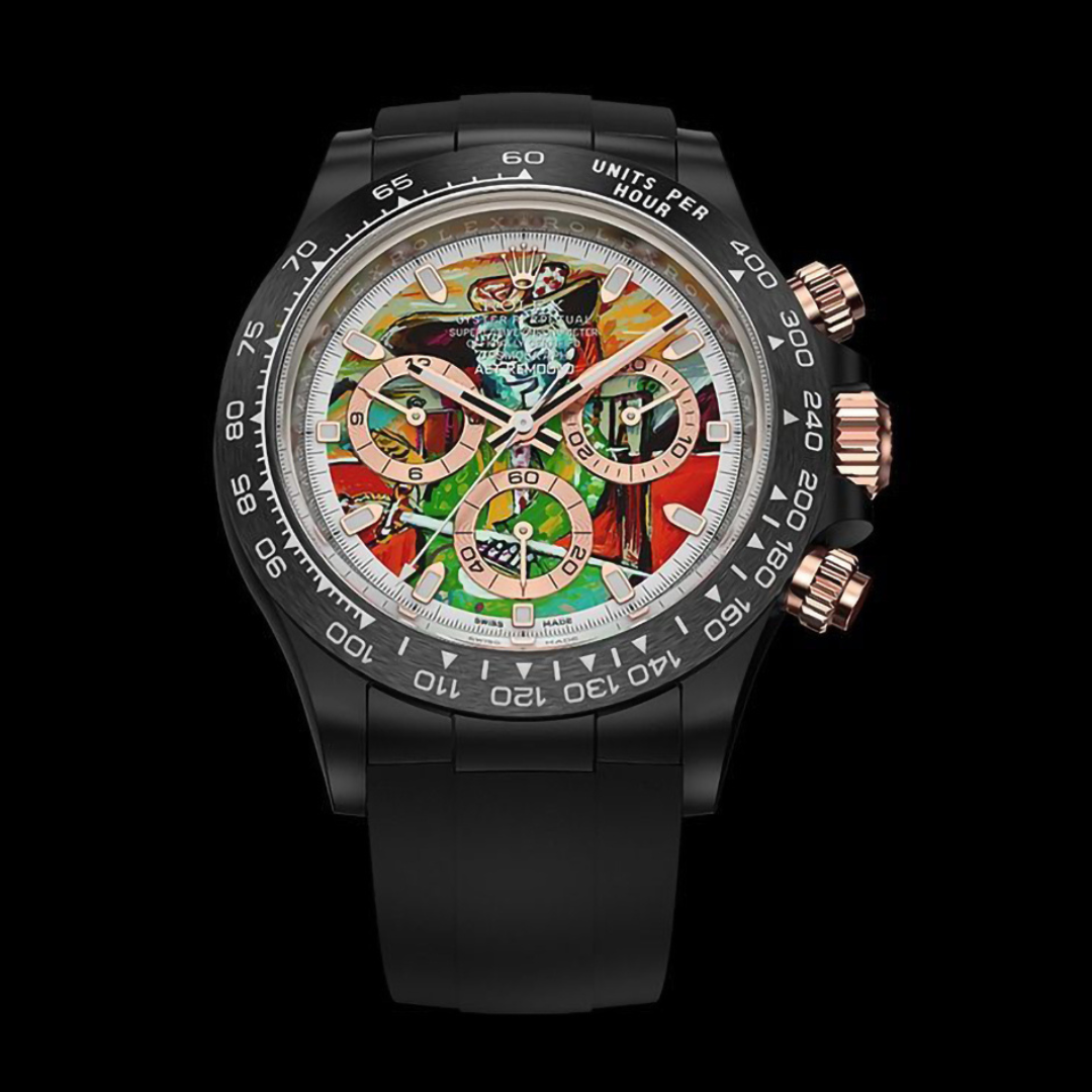AET REMOULD Ceramic Rolex Daytona "THE INJURED BULLFIGHTER (RUBBER STRAP)" | WORLDTIMER
