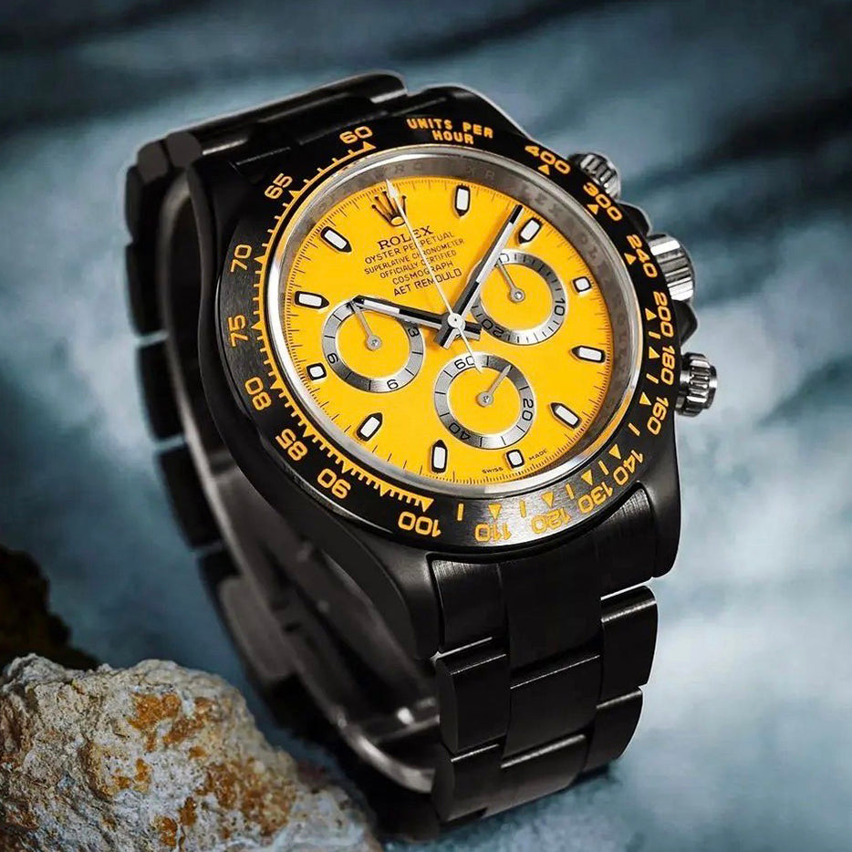 AET REMOULD Ceramic Rolex Daytona RACING YELLOW | WORLDTIMER