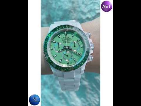 Rolex Daytona AET Remould GREEN GEMSTONE CERAMIC 勞力士 地通拿  鑽石錶圈 | WORLDTIMER