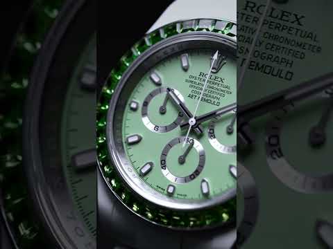 Rolex Daytona AET REMOULD GREEN GEMSTONE CERAMIC 勞力士 地通拿  鑽石錶圈 | WORLDTIMER