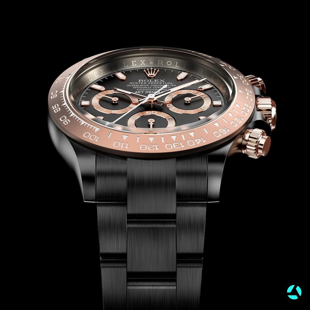 AET REMOULD Rolex Ceramic Daytona "PLATINUM-COLORED CLASSIC (BLACK)" | WORLDTIMER