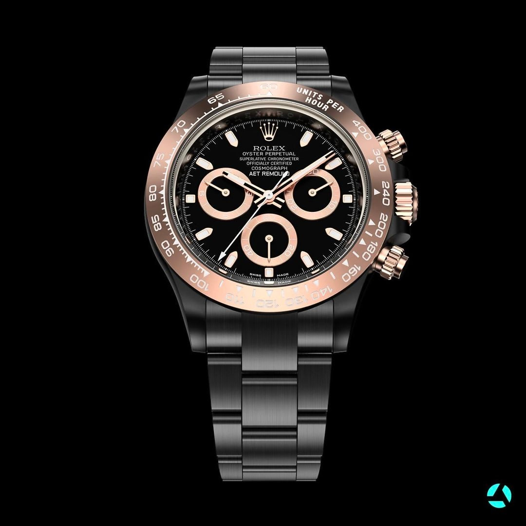 AET REMOULD Rolex Ceramic Daytona "PLATINUM-COLORED CLASSIC (BLACK)" | WORLDTIMER