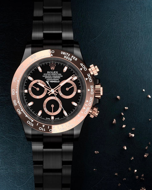 AET REMOULD Rolex Ceramic Daytona "PLATINUM-COLORED CLASSIC (BLACK)" | WORLDTIMER