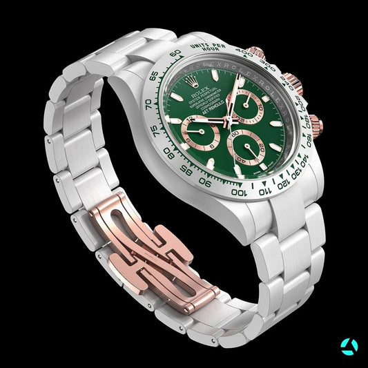 AET REMOULD Rolex Ceramic Daytona BRITISH RACING GREEN | WORLDTIMER