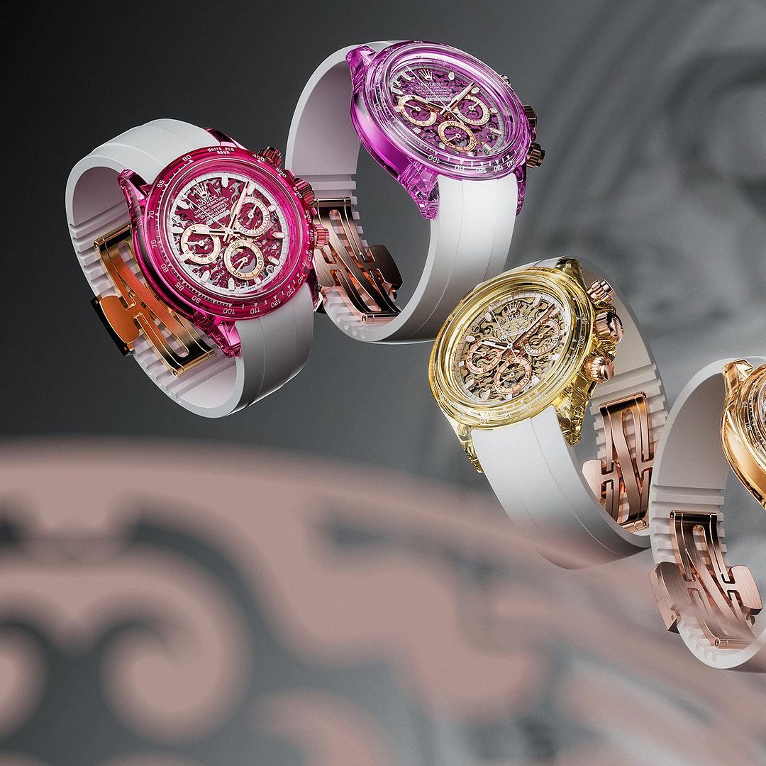 Rolex Daytona AET Remould COLOR LOONG 2024 EDITION ROSE 勞力士地通拿 透明手錶 | WORLDTIMER