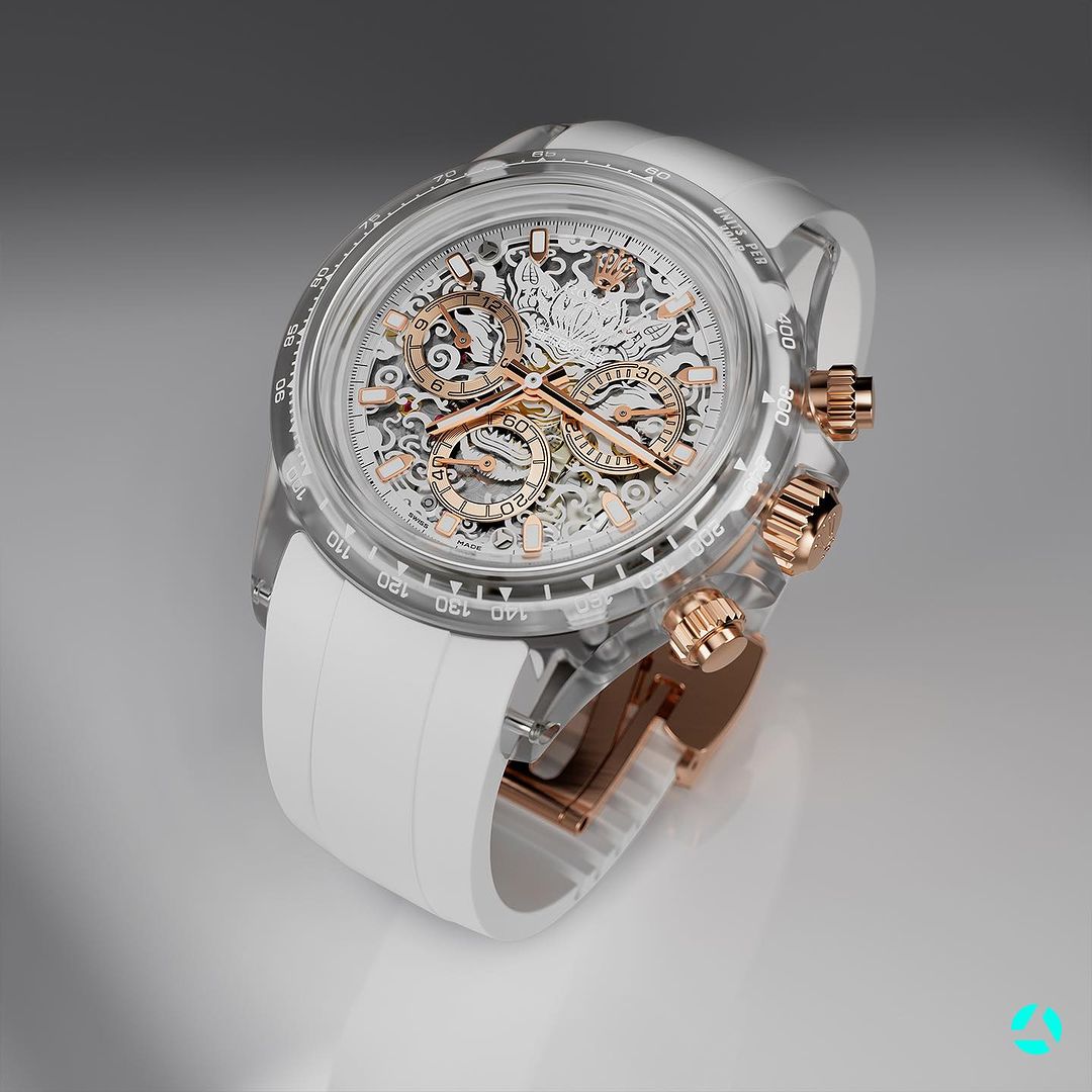 AET REMOULD 勞力士 地通拿 LOONG 2024 EDITION 透明手錶 Sapphire Rolex Daytona | WORLDTIMER