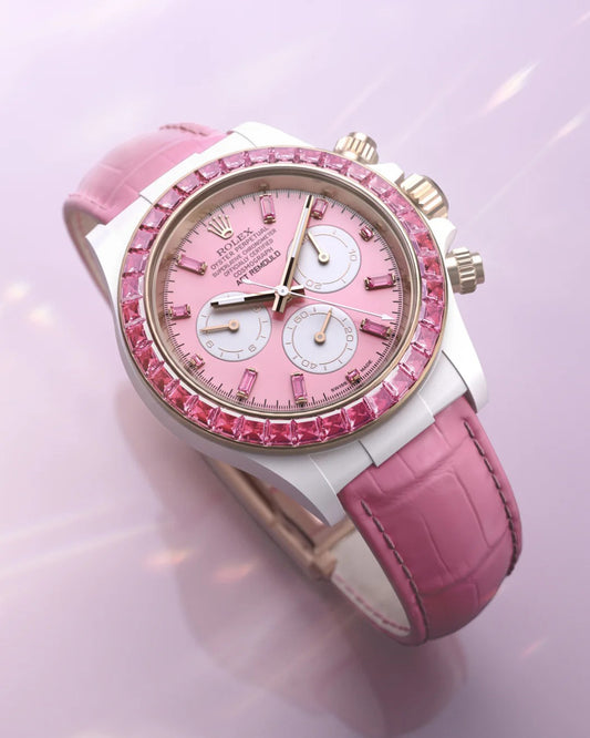 AET REMOULD Rolex Diamond Daytona Womens Watch "SHUN SAKURA" 勞力士地通拿 鑽石女士錶 | WORLDTIMER