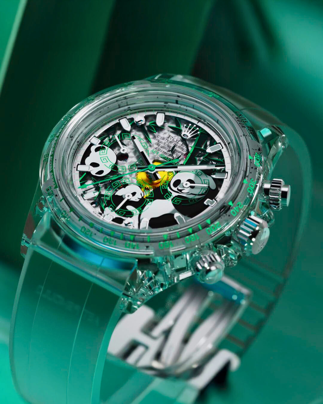 AET REMOULD Rolex Sapphire Daytona PANDA DIAL "CHINA EDITION" 中國熊貓水晶勞力士地通拿 | WORLDTIMER