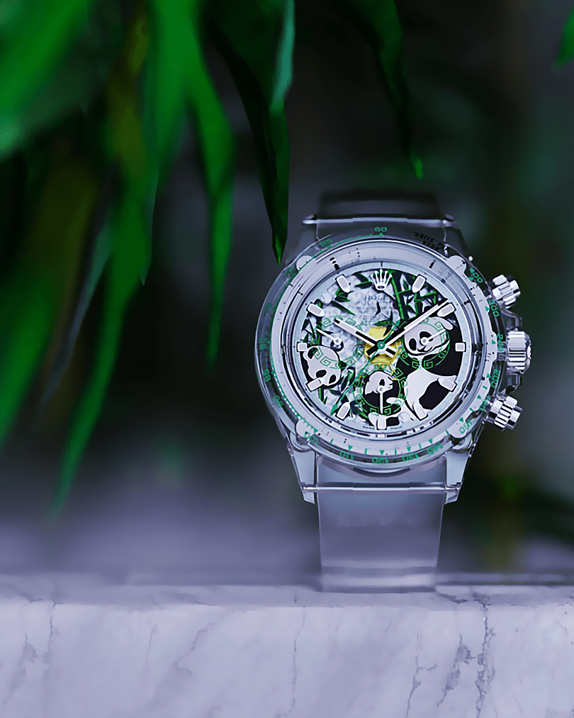 AET REMOULD Rolex Sapphire Daytona PANDA DIAL "CHINA EDITION" 中國熊貓水晶勞力士地通拿 | WORLDTIMER