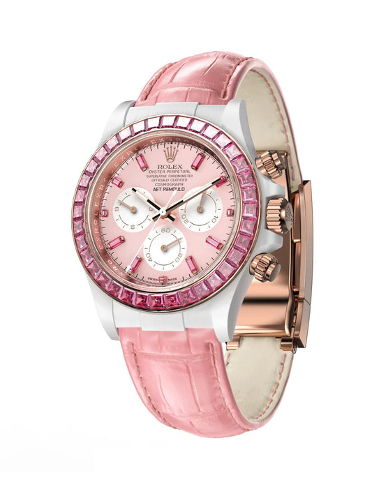 AET REMOULD Rolex Diamond Daytona Womens Watch "SHUN SAKURA" 勞力士地通拿 鑽石女士錶 | WORLDTIMER