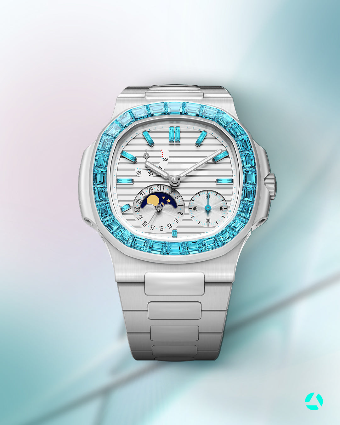 Patek Philippe 5712 Gemstone AET Remould AETHER 百達翡麗 海藍色寶石 鸚鵡螺5712 AET Remould AETHER | WORLDTIMER