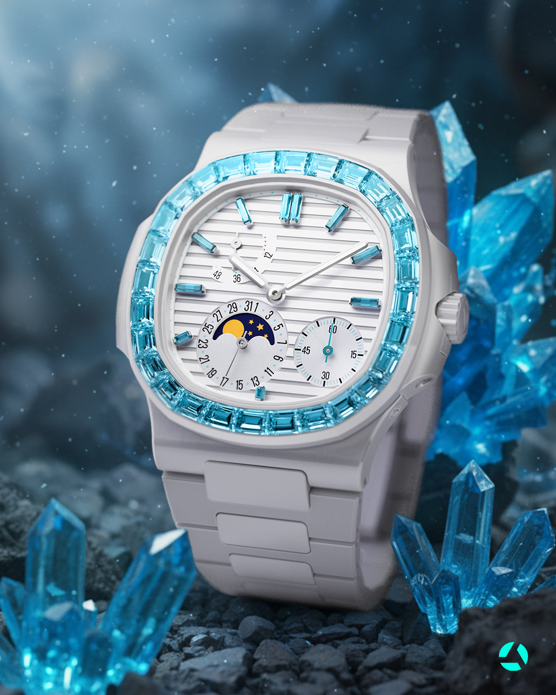 Patek Philippe 5712 Gemstone AET Remould AETHER 百達翡麗 海藍色寶石 鸚鵡螺5712 AET Remould AETHER | WORLDTIMER