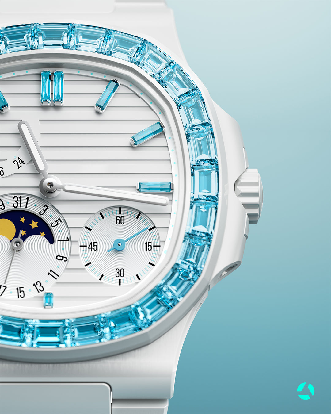 Patek Philippe 5712 Gemstone AET Remould AETHER 百達翡麗 海藍色寶石 鸚鵡螺5712 AET Remould AETHER | WORLDTIMER