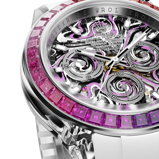 AET REMOULD Rolex Rainbow Daytona Sapphire "NEBULA" | WORLDTIMER