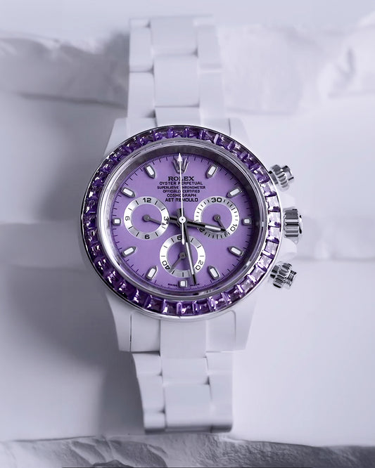 AET REMOULD Rolex Daytona PURPLE GEMSTONE CERAMIC 勞力士 地通拿 全陶瓷手錶 | WORLDTIMER