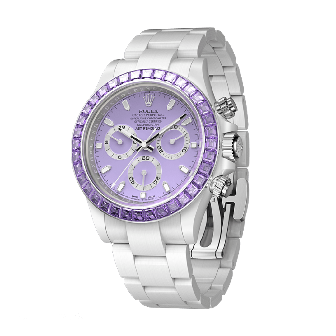 AET REMOULD Rolex Daytona PURPLE GEMSTONE CERAMIC 勞力士 地通拿 全陶瓷手錶 | WORLDTIMER