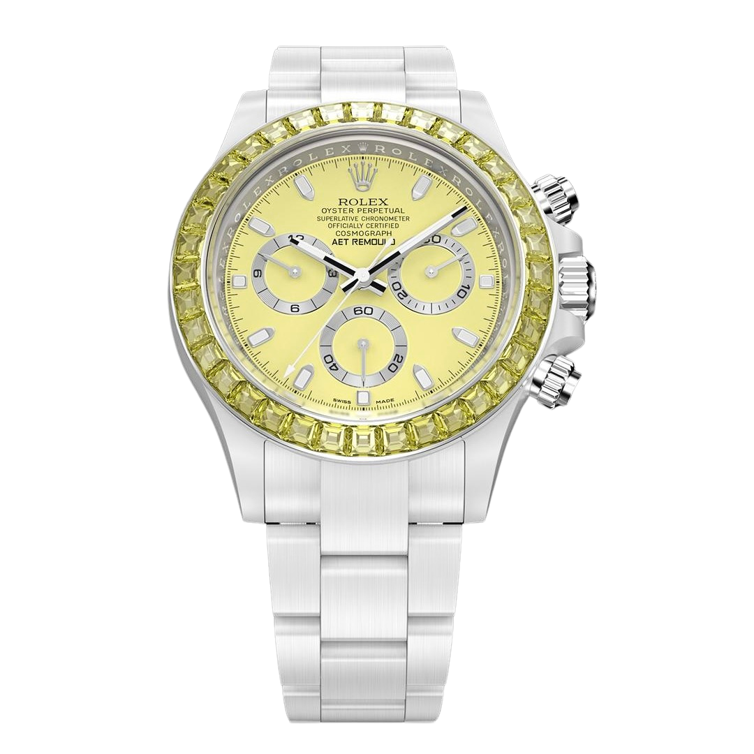 AET Remould Rolex Daytona YELLOW GEMSTONE CERAMIC 勞力士 地通拿 全陶瓷手錶 | WORLDTIMER